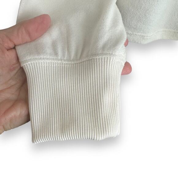 Z Supply Sweatshirt Esme Color Block Long Sleeve Top Bone Taupe Brushed Jersey L - Picture 7 of 13